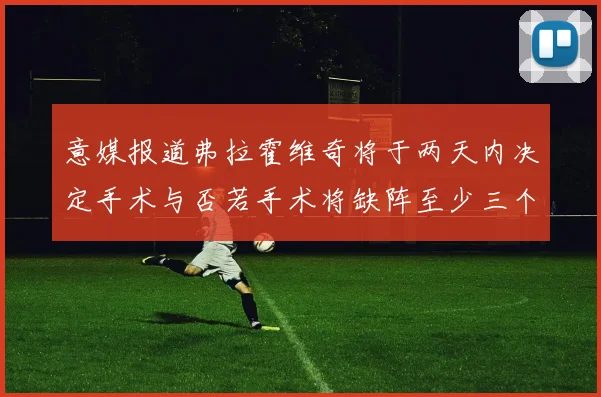 意媒报道弗拉霍维奇将于两天内决定手术与否若手术将缺阵至少三个月